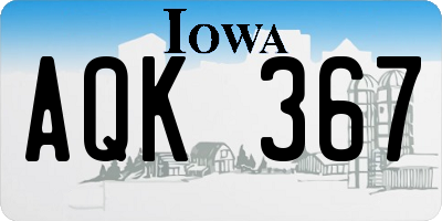 IA license plate AQK367