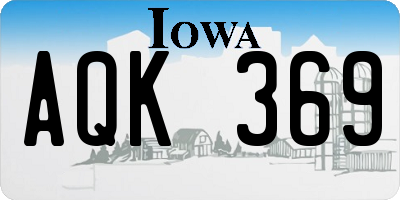 IA license plate AQK369