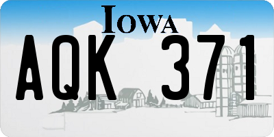 IA license plate AQK371