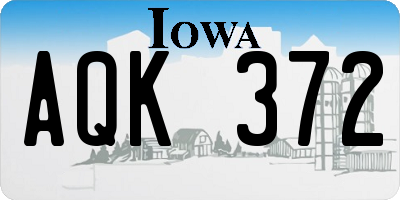 IA license plate AQK372