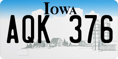 IA license plate AQK376