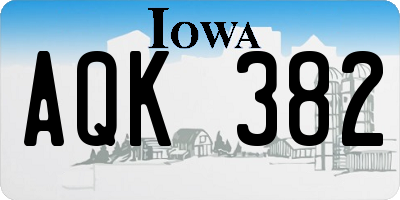 IA license plate AQK382