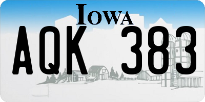 IA license plate AQK383
