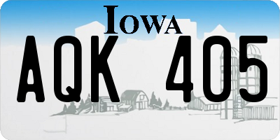 IA license plate AQK405