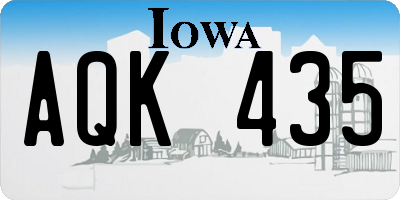 IA license plate AQK435
