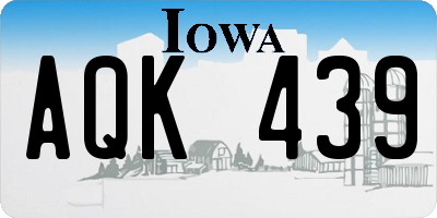 IA license plate AQK439