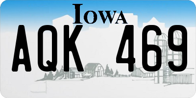 IA license plate AQK469