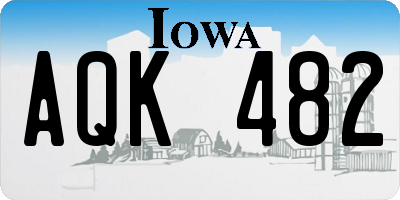IA license plate AQK482