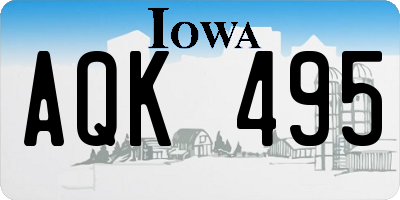 IA license plate AQK495