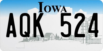 IA license plate AQK524
