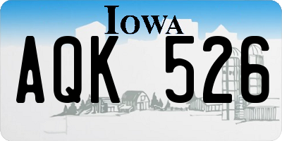 IA license plate AQK526