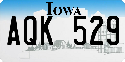 IA license plate AQK529