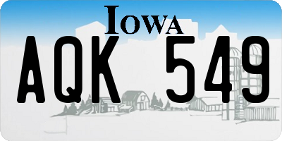 IA license plate AQK549