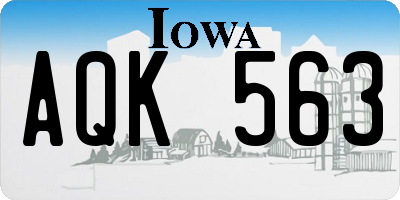 IA license plate AQK563