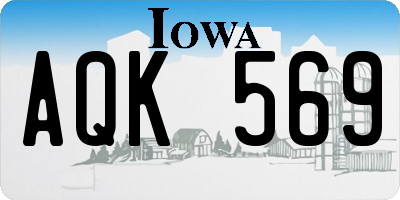 IA license plate AQK569