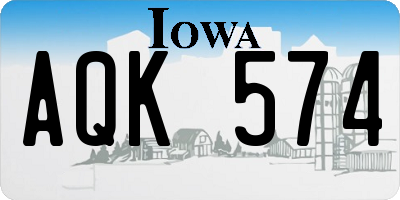 IA license plate AQK574