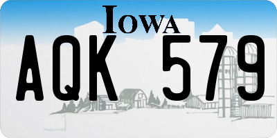 IA license plate AQK579