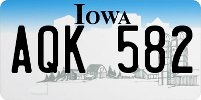 IA license plate AQK582