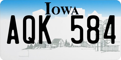 IA license plate AQK584