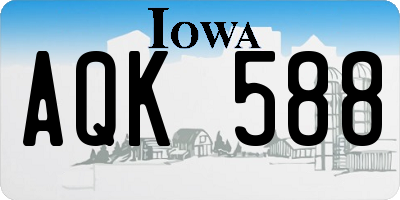 IA license plate AQK588