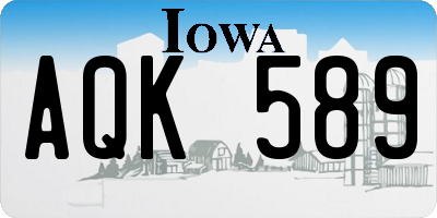 IA license plate AQK589