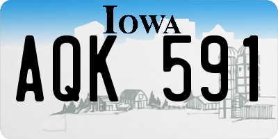 IA license plate AQK591