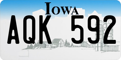IA license plate AQK592