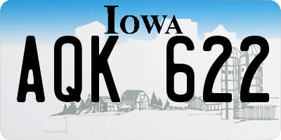 IA license plate AQK622