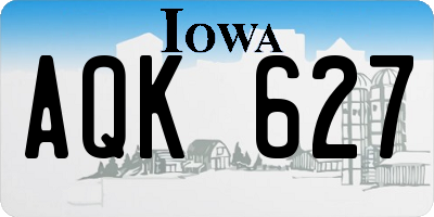 IA license plate AQK627