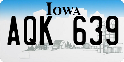 IA license plate AQK639