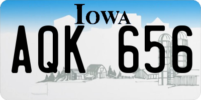 IA license plate AQK656