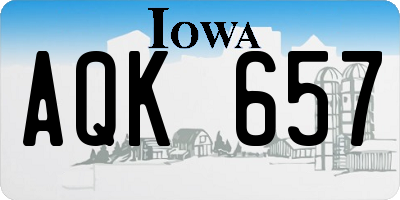 IA license plate AQK657