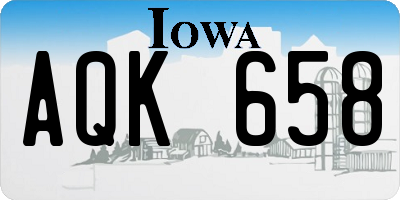 IA license plate AQK658
