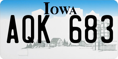 IA license plate AQK683