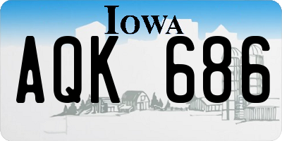 IA license plate AQK686