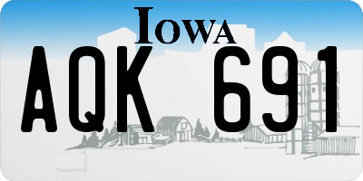 IA license plate AQK691