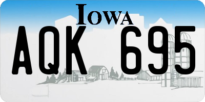 IA license plate AQK695