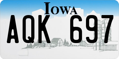 IA license plate AQK697