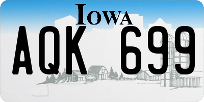 IA license plate AQK699