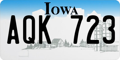 IA license plate AQK723