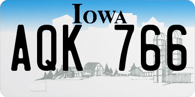 IA license plate AQK766