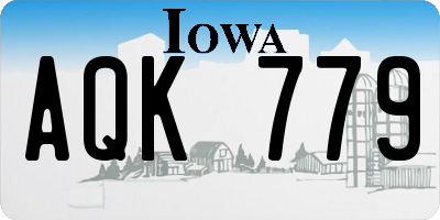 IA license plate AQK779