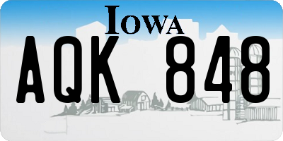 IA license plate AQK848