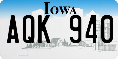 IA license plate AQK940
