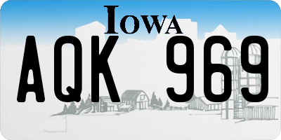 IA license plate AQK969