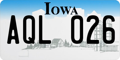 IA license plate AQL026