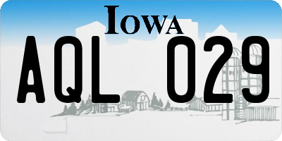 IA license plate AQL029