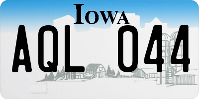 IA license plate AQL044