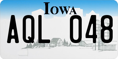 IA license plate AQL048