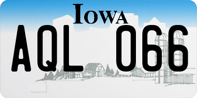 IA license plate AQL066